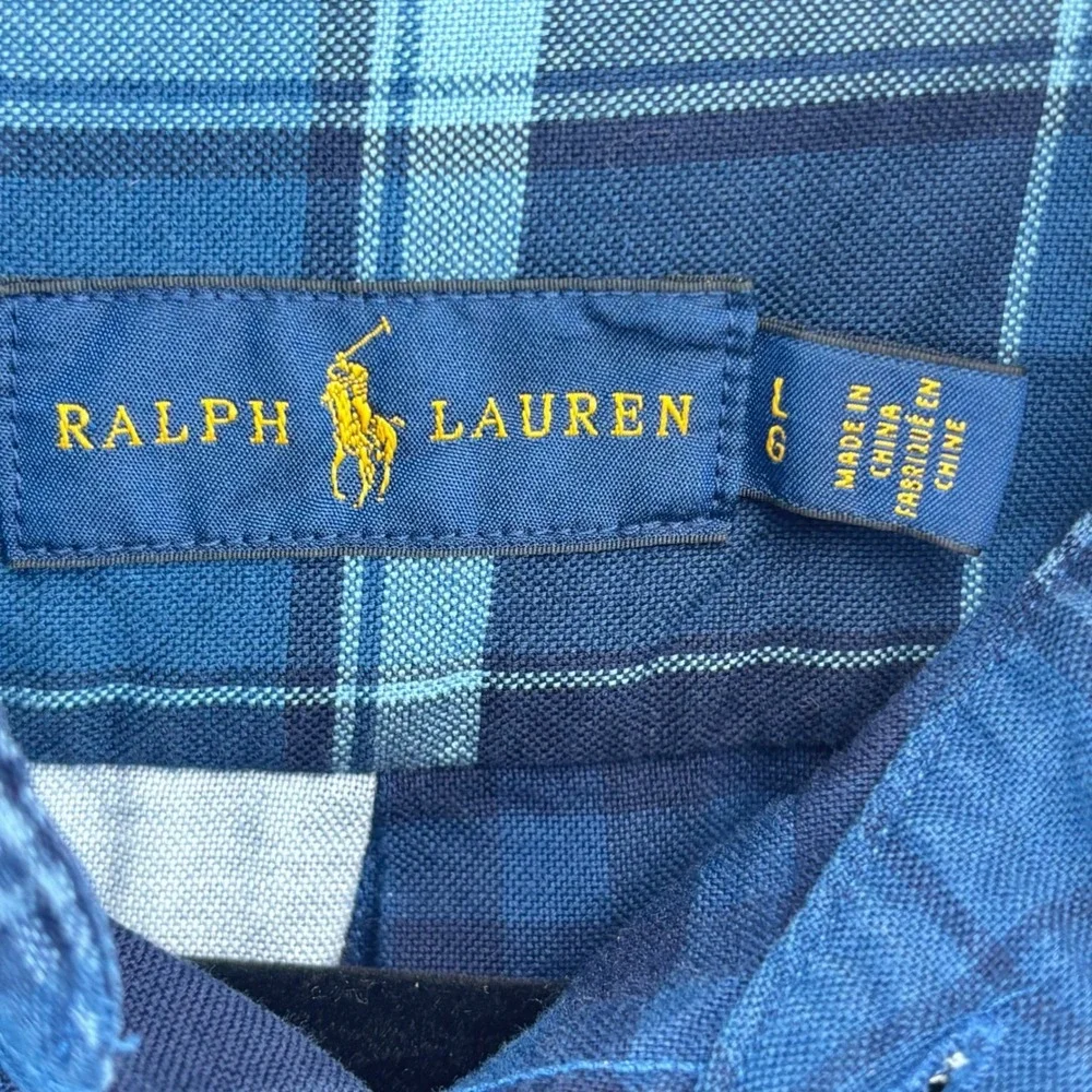 Polo Ralph Lauren Bandana Patchwork Shirt Button Down Plaid Heritage 90s Sz L